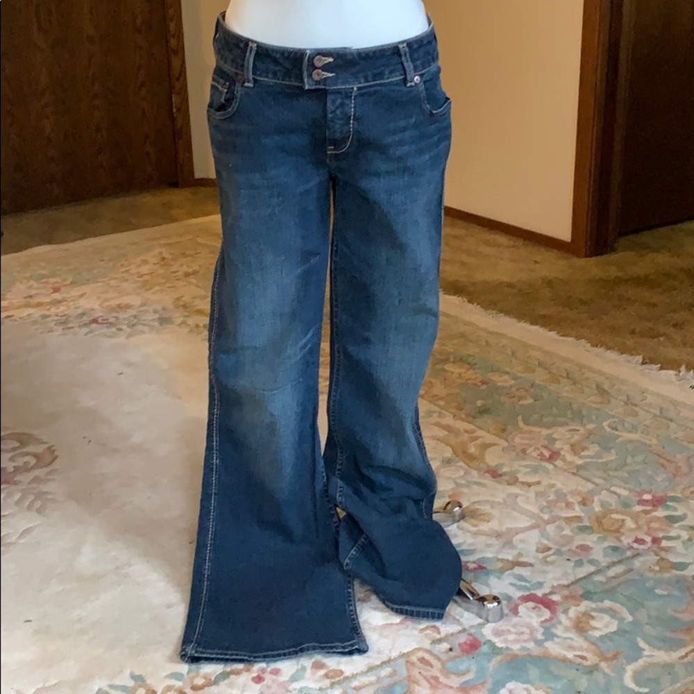Silver Boot-Cut Jeans